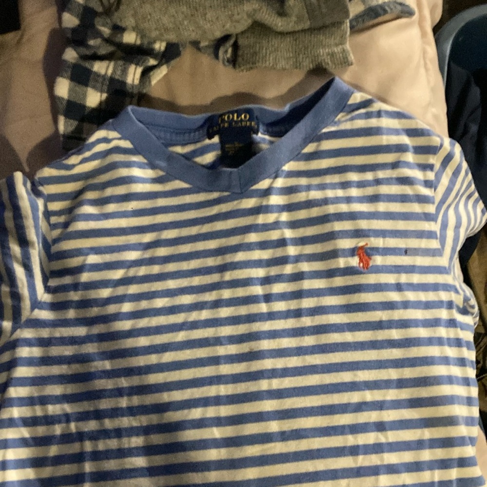 Boys striped polo tee